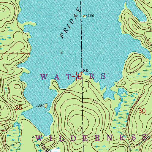 Topographic Map of Crooked Lake, MN