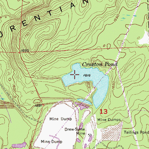 Topographic Map of Croxton Pond, MN