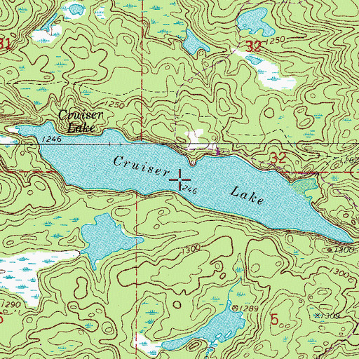 Topographic Map of Cruiser Lake, MN