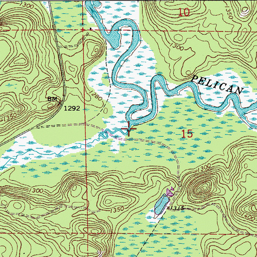 Topographic Map of Cusson Creek, MN