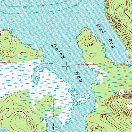 Topographic Map of Daley Bay, MN