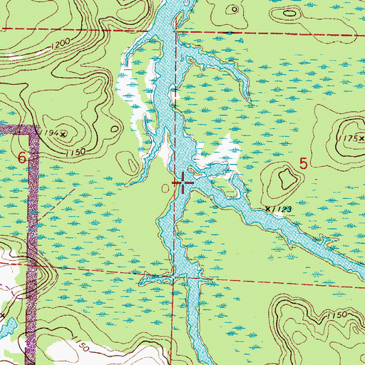 Topographic Map of Daley Brook, MN