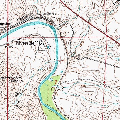 Topographic Map of Kane Spring Canyon, AZ