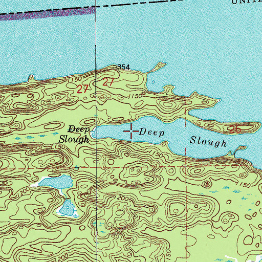 Topographic Map of Deep Slough, MN