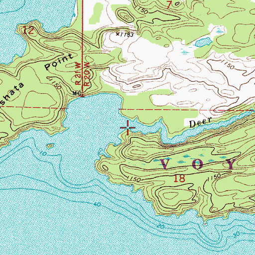 Topographic Map of Deer Creek, MN