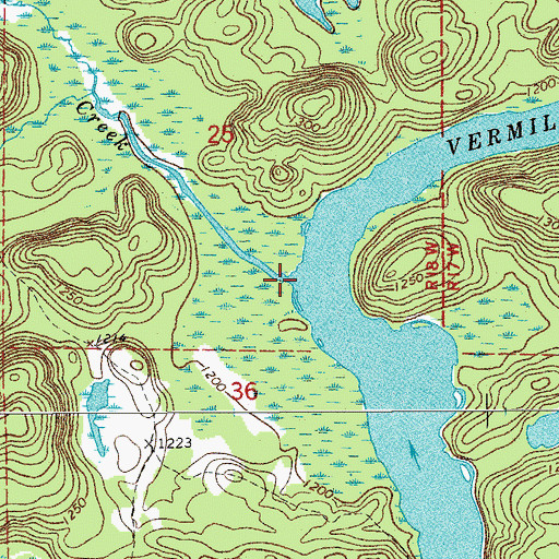 Topographic Map of Dixon Creek, MN