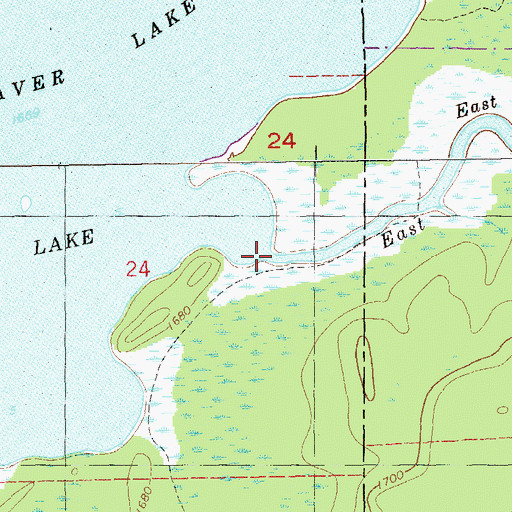 Topographic Map of East River, MN