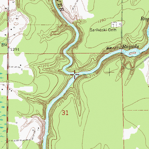 Topographic Map of East Swan River, MN