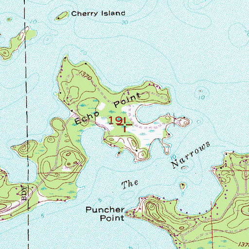Topographic Map of Echo Point, MN