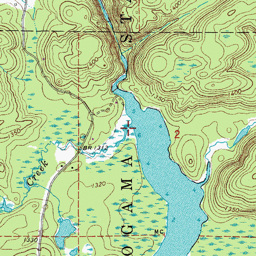 Topographic Map of Eightmile Creek, MN
