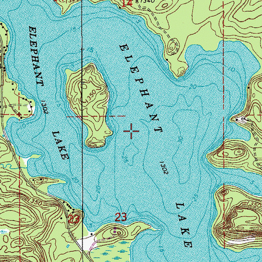 Topographic Map of Elephant Lake, MN