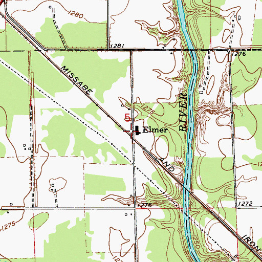 Topographic Map of Elmer, MN