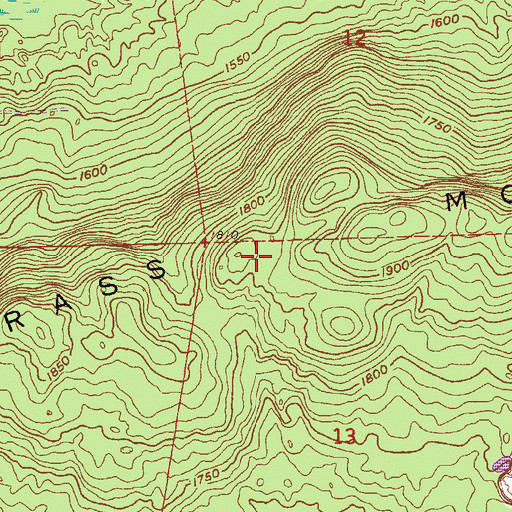 Topographic Map of Embarrass Mountains, MN