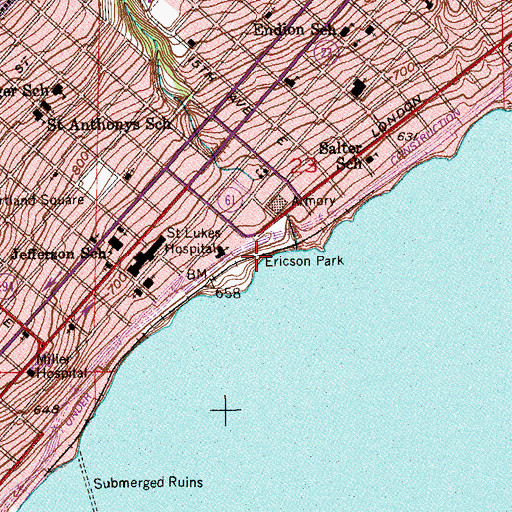 Topographic Map of Ericson Park, MN