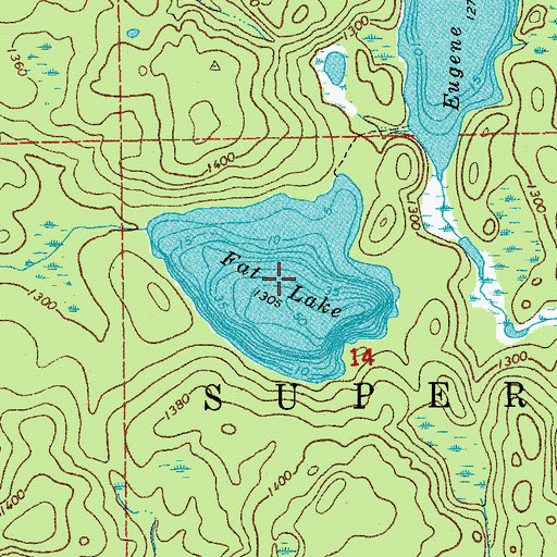 Topographic Map of Fat Lake, MN