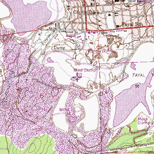 Topographic Map of Fayal Number Two Pit, MN