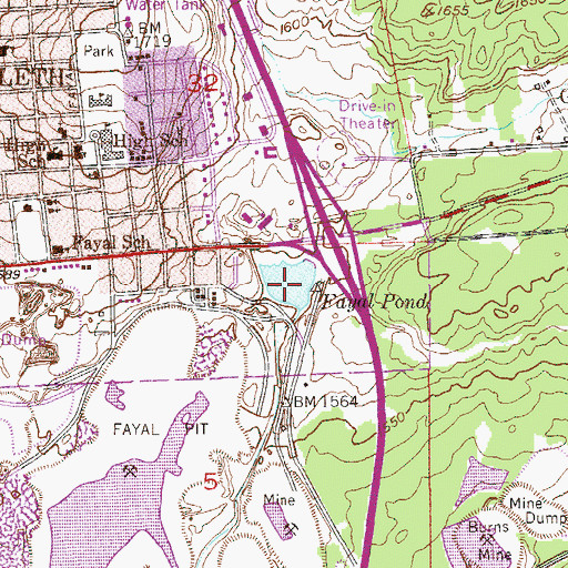 Topographic Map of Fayal Pond, MN