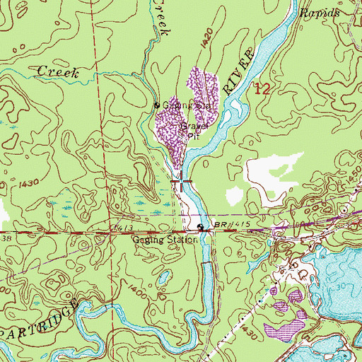 Topographic Map of First Creek, MN
