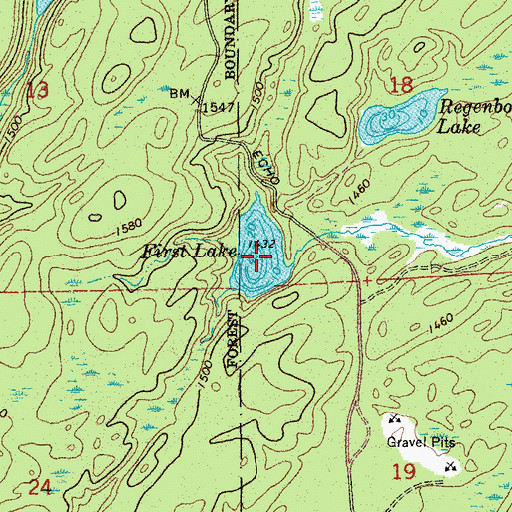 Topographic Map of First Lake, MN