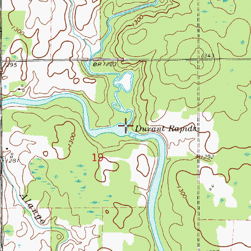 Topographic Map of Flint Creek, MN