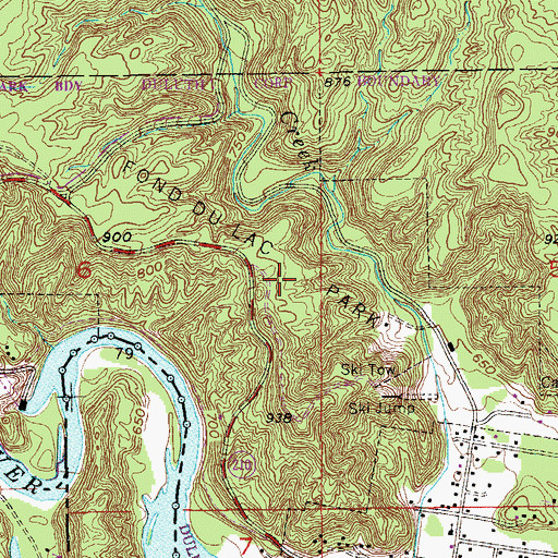 Topographic Map of Fond du Lac Park, MN