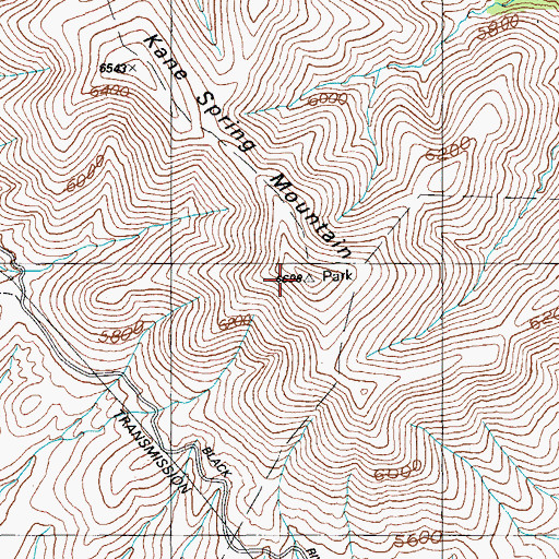 Topographic Map of Kane Spring Mountain, AZ