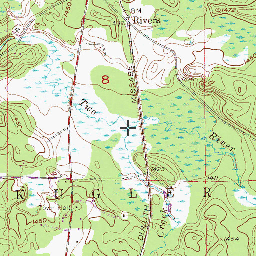 Topographic Map of Fullers Creek, MN