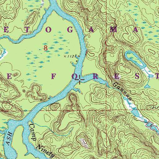 Topographic Map of Gannon Creek, MN