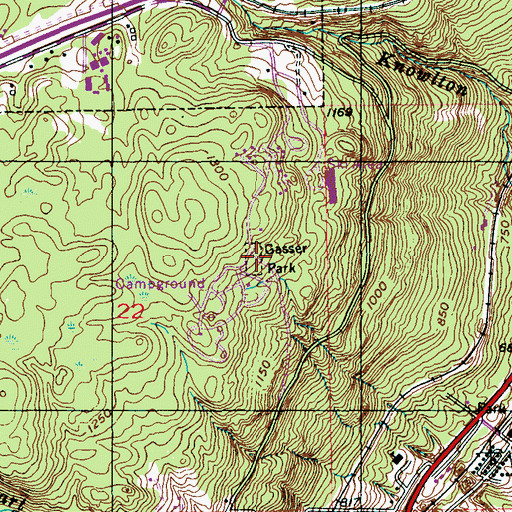 Topographic Map of Gasser Park, MN
