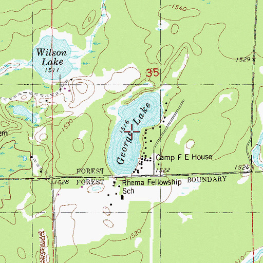 Topographic Map of George Lake, MN