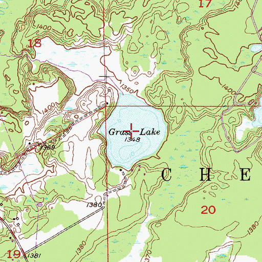 Topographic Map of Grass Lake, MN