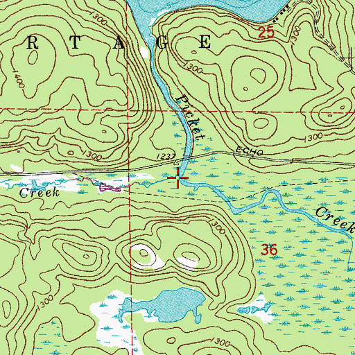 Topographic Map of Hanson Creek, MN