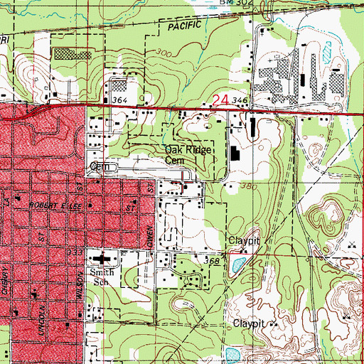 Topographic Map of Third Assembly of God Church, AR