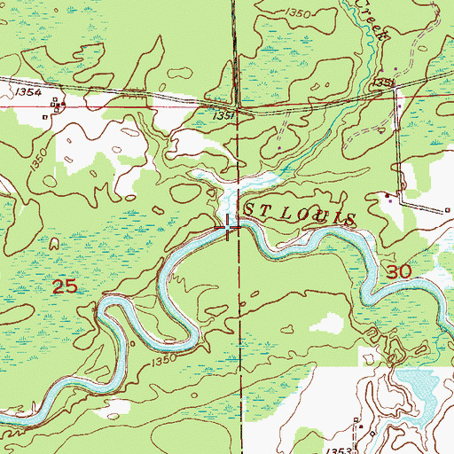 Topographic Map of Hay Creek, MN