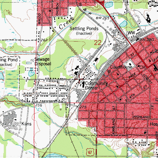 Topographic Map of West End Church of God in Christ, AR