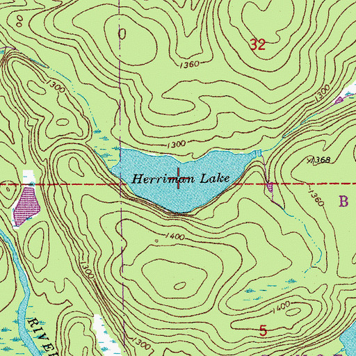 Topographic Map of Herriman Lake, MN