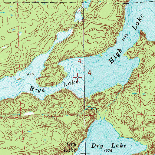 Topographic Map of High Lake, MN