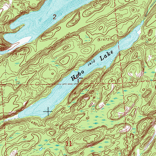 Topographic Map of Hobo Lake, MN