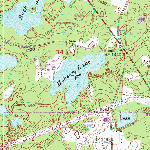 Topographic Map of Hobson Lake, MN