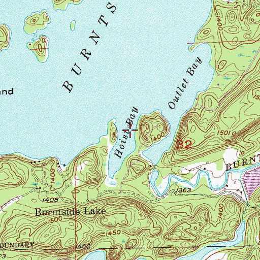 Topographic Map of Hoist Bay, MN