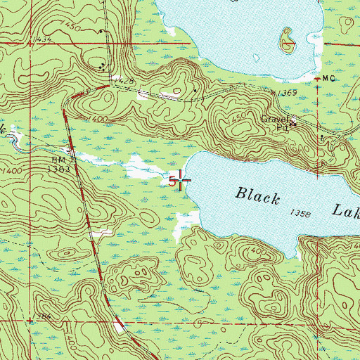 Topographic Map of Hoodoo Creek, MN