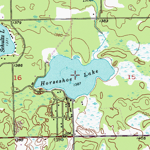 Topographic Map of Horseshoe Lake, MN