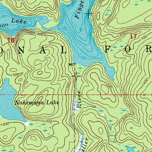 Topographic Map of Hustler River, MN