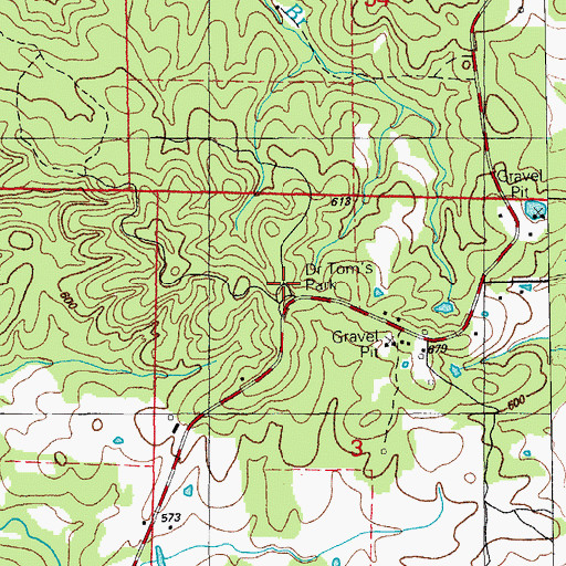 Topographic Map of Doctor Toms Park, AR