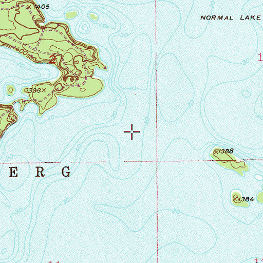 Topographic Map of Island Lake Reservoir, MN