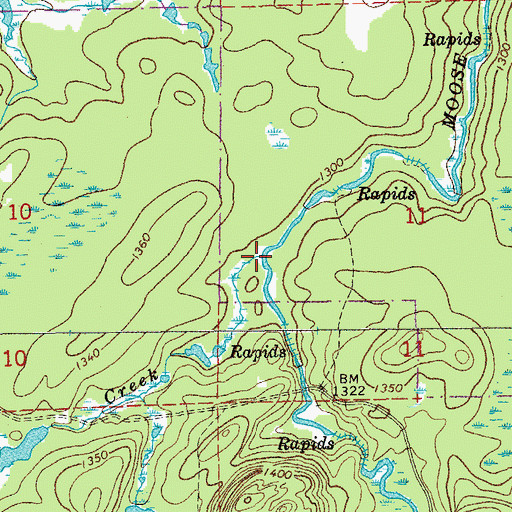 Topographic Map of Johns Creek, MN