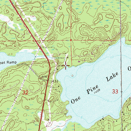 Topographic Map of Johnson Creek, MN