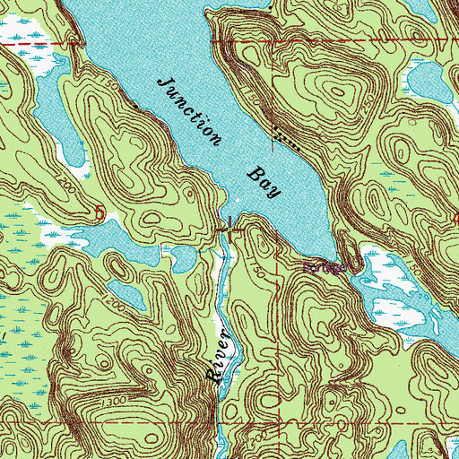Topographic Map of Johnson River, MN
