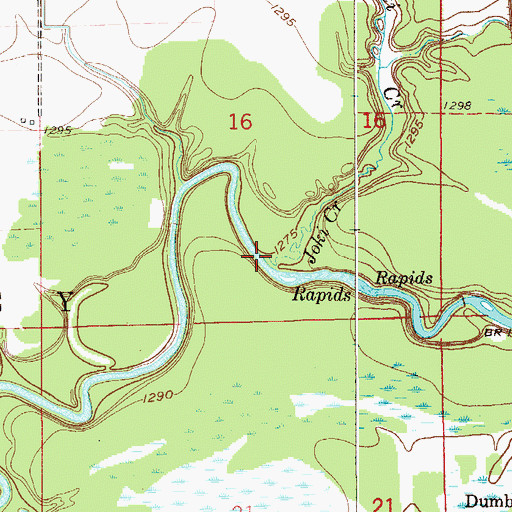 Topographic Map of Joki Creek, MN