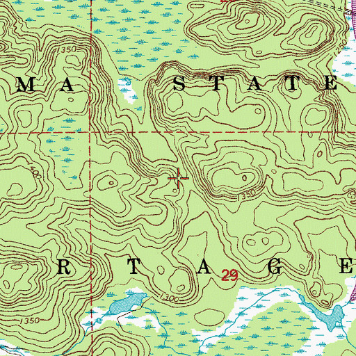 Topographic Map of Kabetogama State Forest, MN